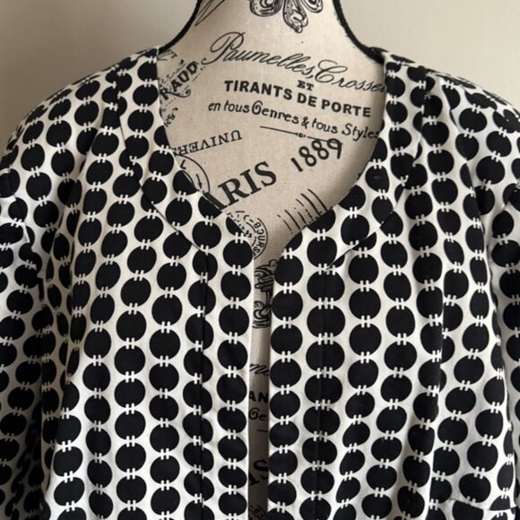 Dressbarn Geometric Print Blazer - Black & White, Size 3X - Picture 8 of 8